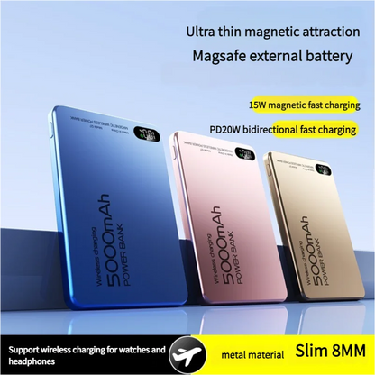 Travel Powerbank For Magsafe Wireless Charge Qi2 Power Banks Fast Charge External Battery With Bracket For iPhone 16 15 14 13 12