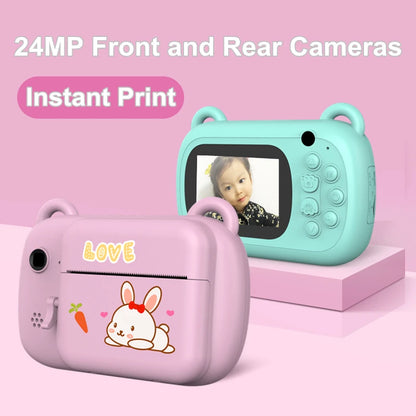 A7B Kids Digital Camera – Instant Print, 1080P Video, Mini Thermal Photo Printer