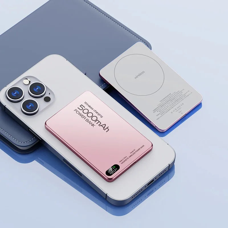 Travel Powerbank For Magsafe Wireless Charge Qi2 Power Banks Fast Charge External Battery With Bracket For iPhone 16 15 14 13 12