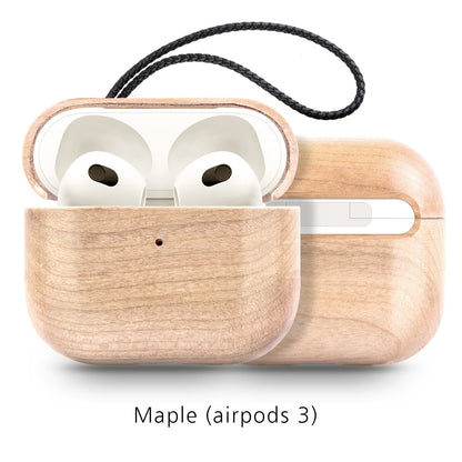 Natural Style Wood Case for Bluetooth Earbuds