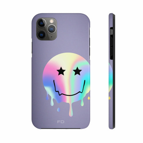 Happy Face with Stars Tough iPhone Case with Wireless Charging