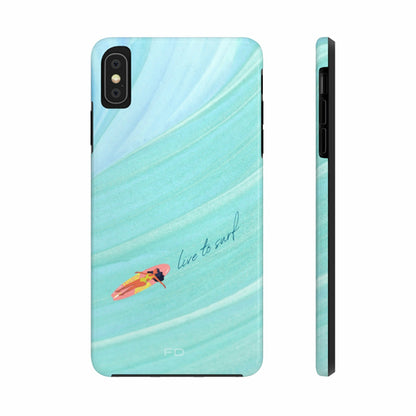 Live to Surf Tough iPhone Case with Wireless Charging