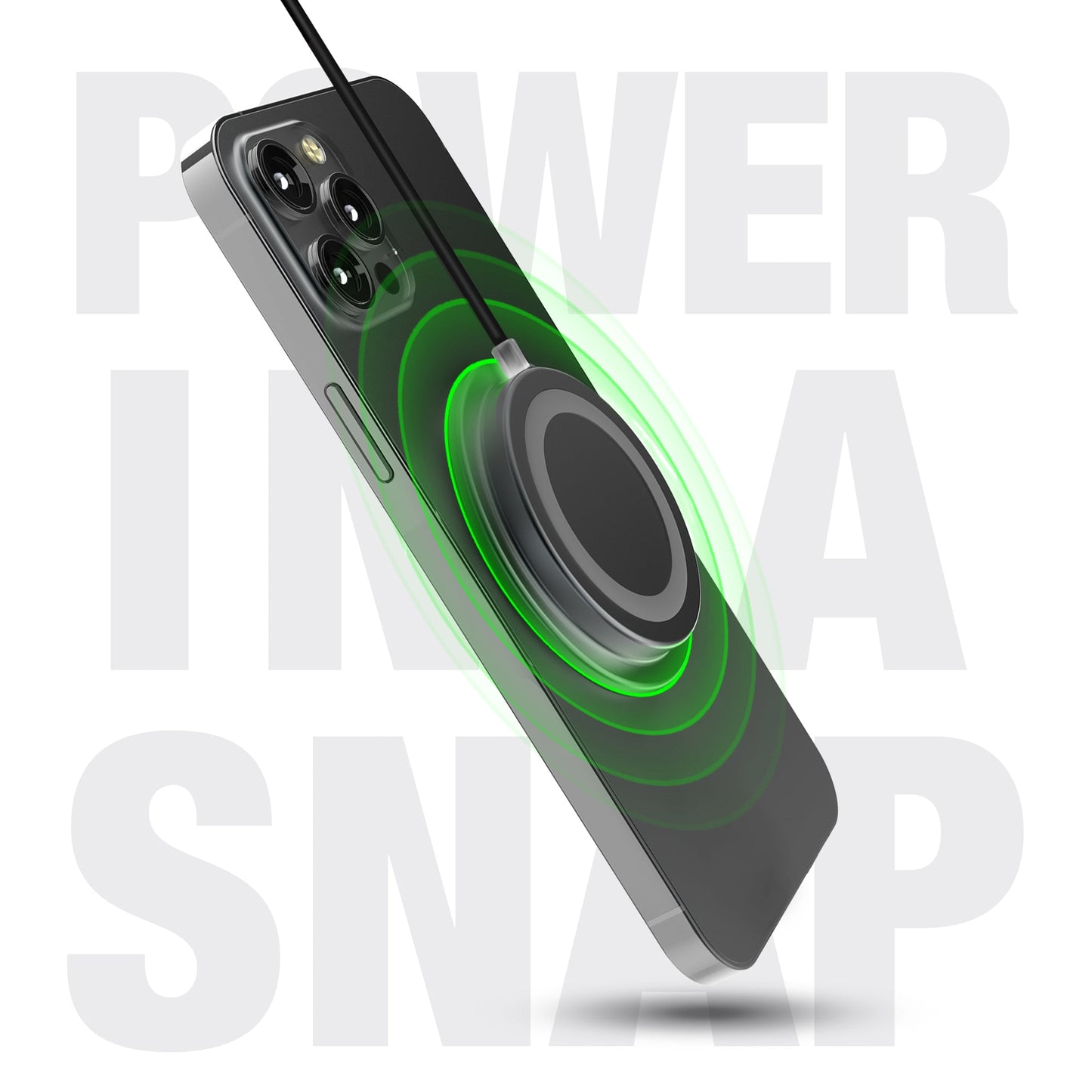 Naztech Alloy Magnetic 15W Wireless Fast Charger Black (15438-HYP)