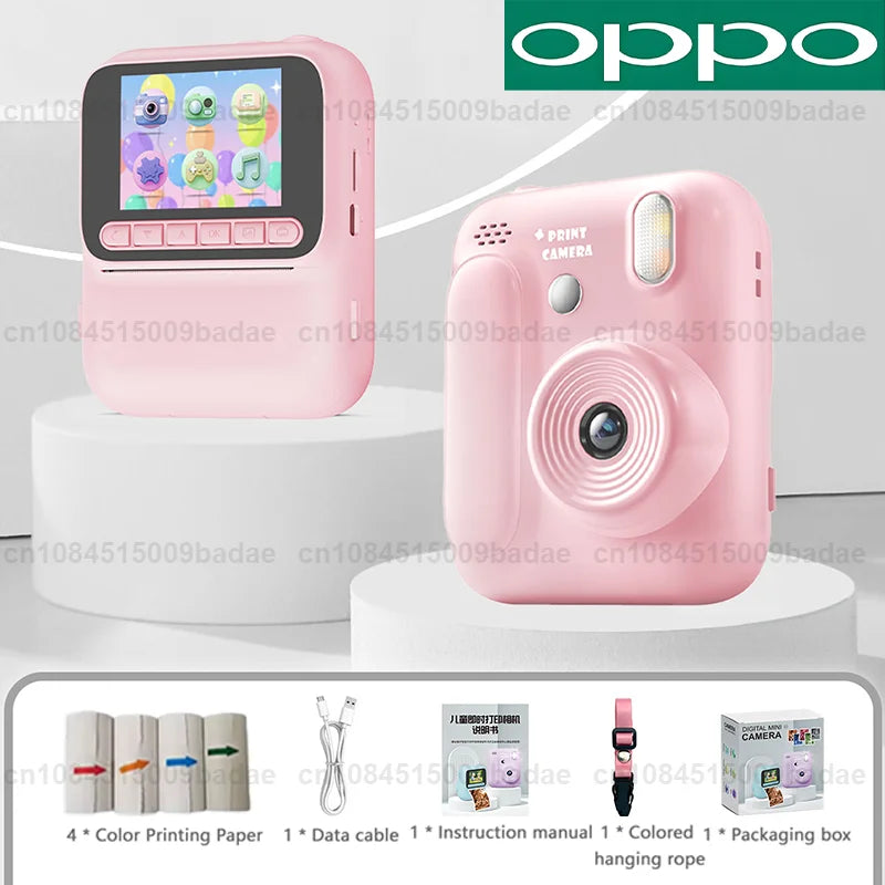 OPPO Kids Instant Camera – 1080P Video, Thermal Print, 32GB, Games & Music