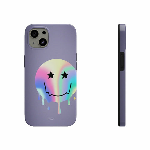 Happy Face with Stars Tough iPhone Case with Wireless Charging