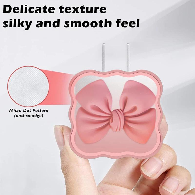 Changeable Charging Head Protective Cover Pink Lightweight Charger Protector For Iphone Portable Cute Mobile Phone Charger Cover