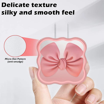 Changeable Charging Head Protective Cover Pink Lightweight Charger Protector For Iphone Portable Cute Mobile Phone Charger Cover