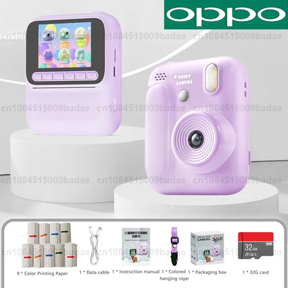OPPO Kids Instant Camera – 1080P Video, Thermal Print, 32GB, Games & Music