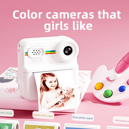 Kids HD Digital Camera – 1080P Video, Instant Thermal Print, Mini Design
