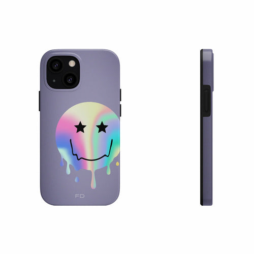 Happy Face with Stars Tough iPhone Case with Wireless Charging