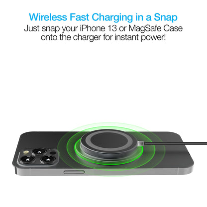 Naztech Alloy Magnetic 15W Wireless Fast Charger Black (15438-HYP)