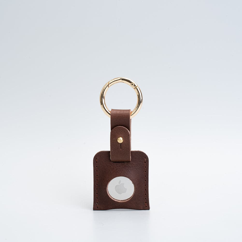 Leather AirTag Keychain Holder