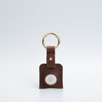 Leather AirTag Keychain Holder