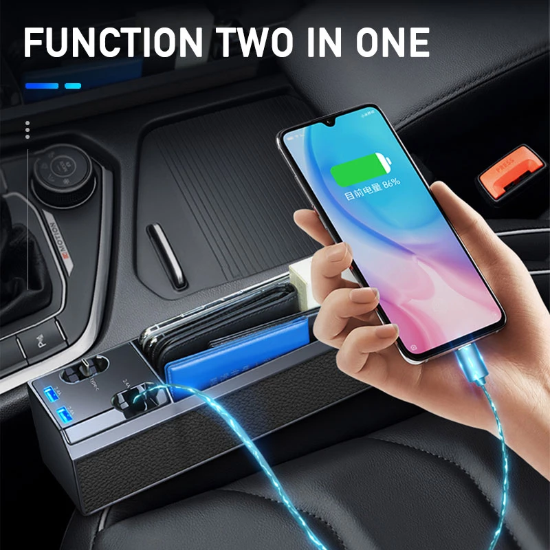 Car Seat Organizer with USB Charging Ports