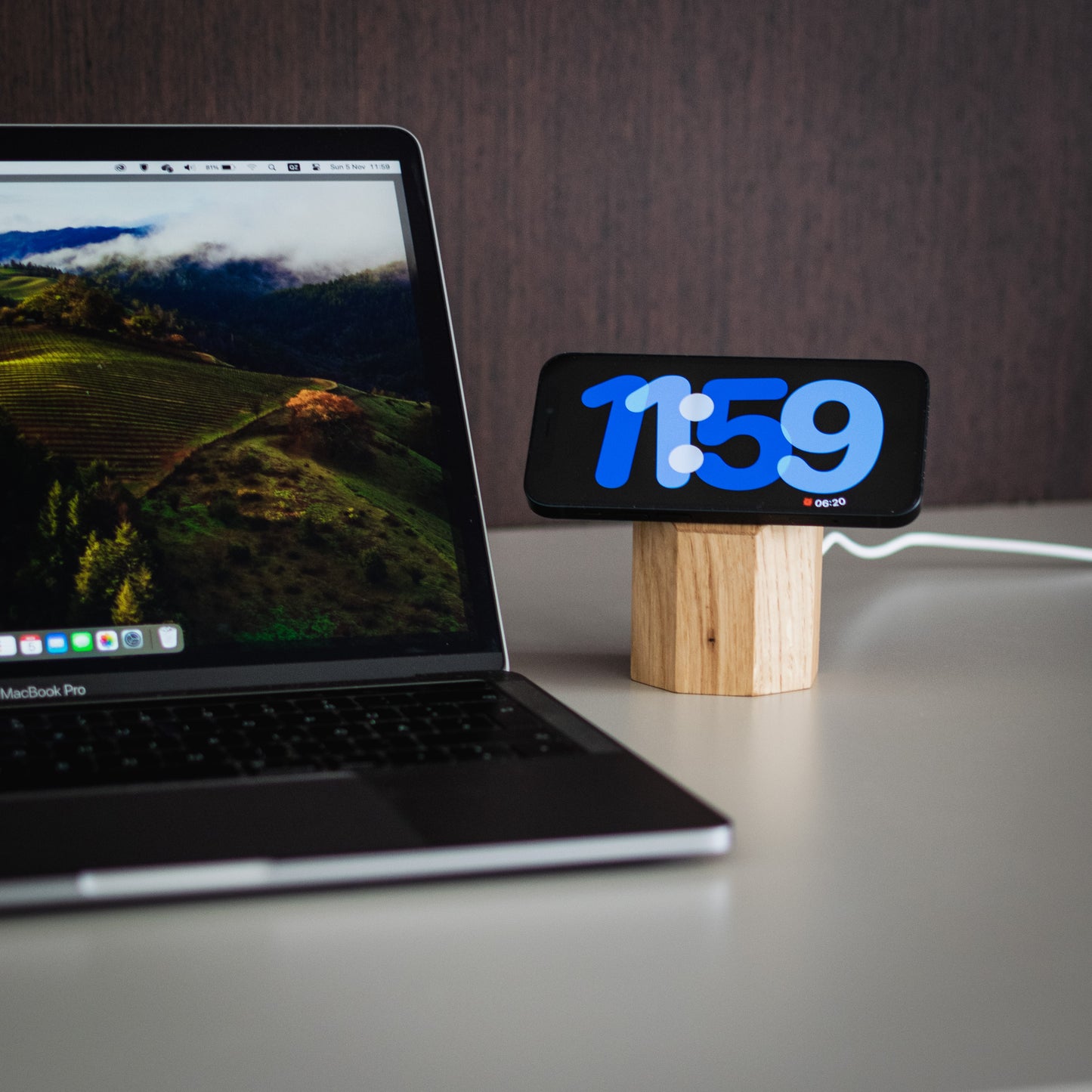 Wooden MagSafe Wireless Charger for iPhone & AirPods