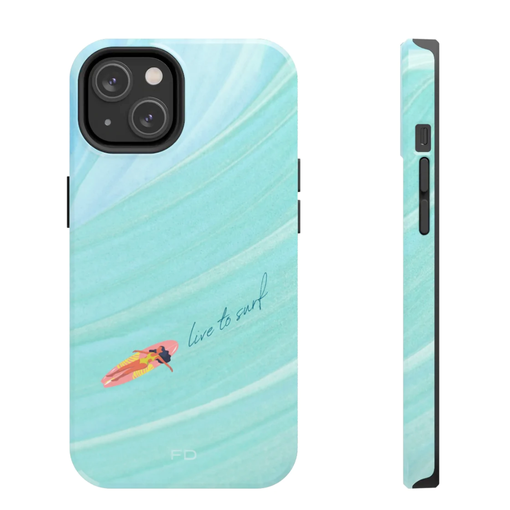 Live to Surf Tough iPhone Case with Wireless Charging