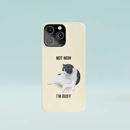 Funny Bored Cat Slim Case for iPhone 14 Series