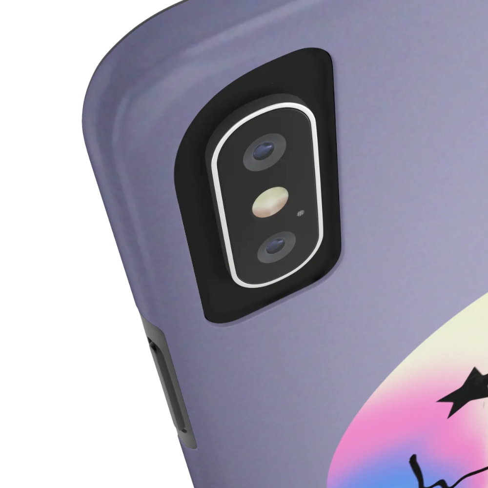 Happy Face with Stars Tough iPhone Case with Wireless Charging