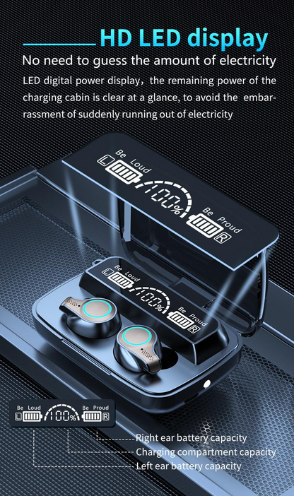 Large Capacity Wireless Sports Bluetooth TWS Earbuds