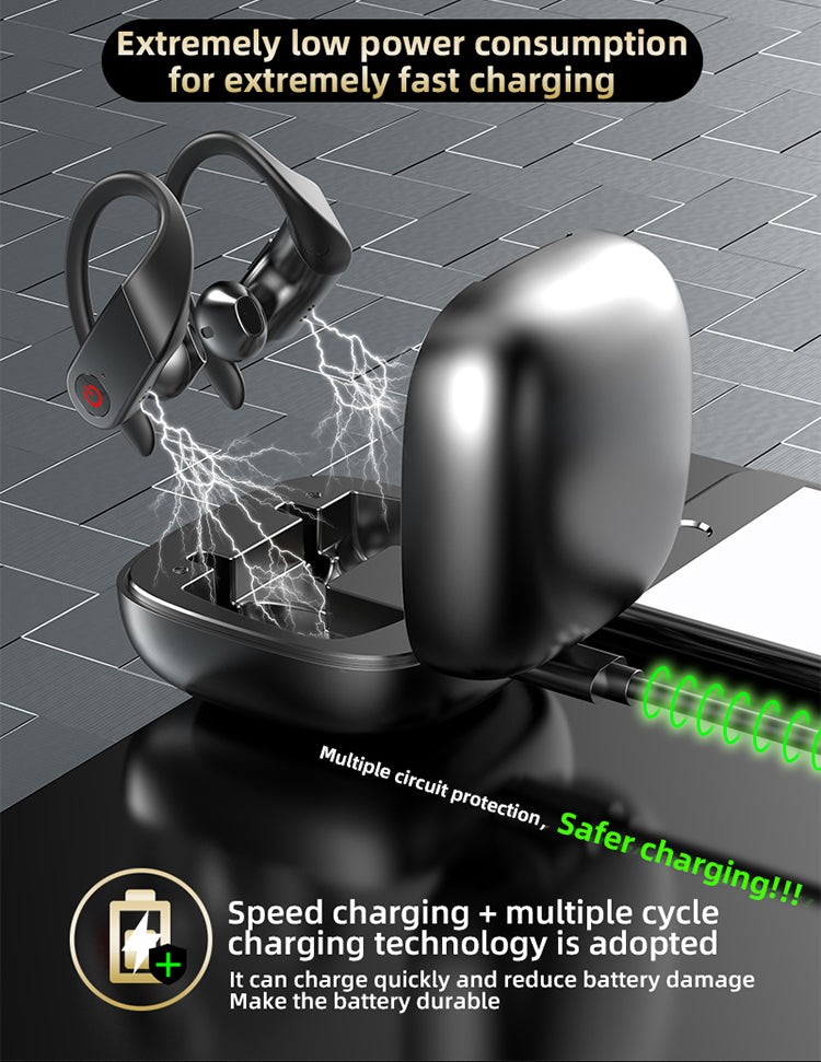 LED Display Wireless Headphones TWS Stereo Earbuds