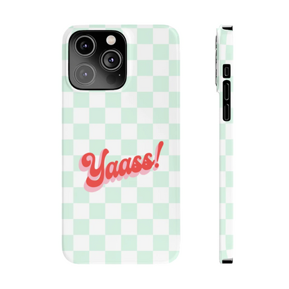 Yaass Retro Slim Glossy iPhone 14 Case with Wireless Charging Support