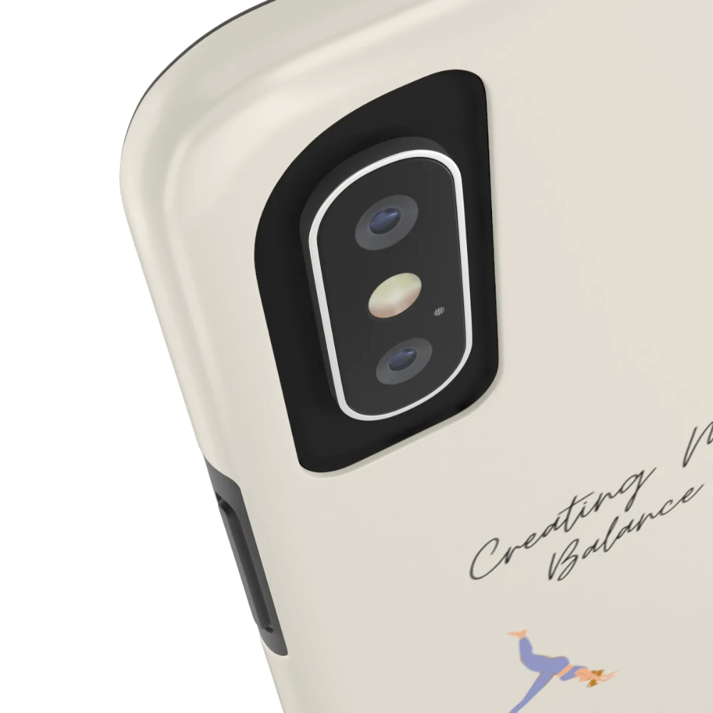 Yoga Poses Tough iPhone Case with Wireless Charging Support