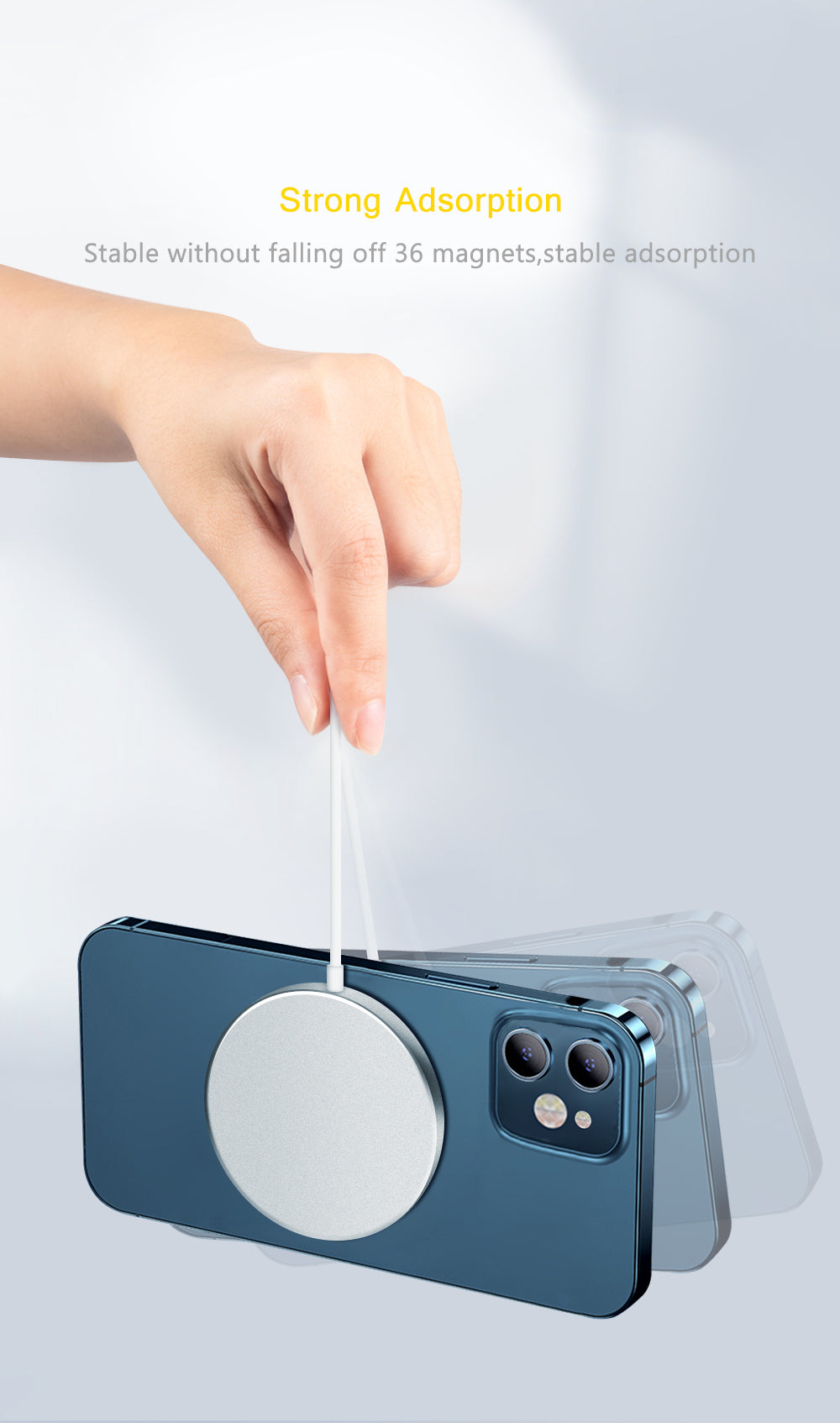 Magnetic Qi Wireless Charger for iPhone 12 Magsafe Huawei Samsung