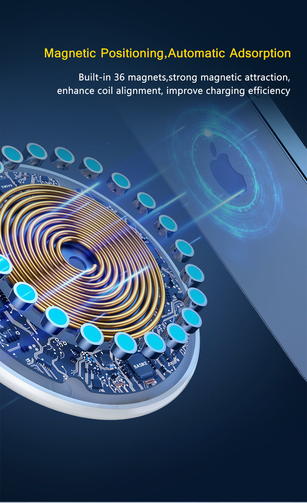 Magnetic Qi Wireless Charger for iPhone 12 Magsafe Huawei Samsung