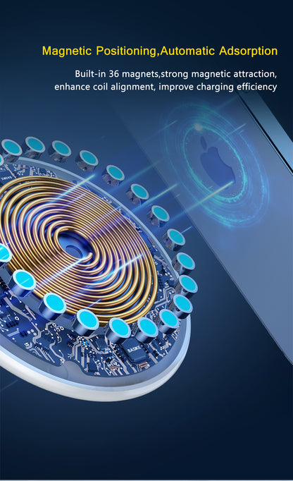 Magnetic Qi Wireless Charger for iPhone 12 Magsafe Huawei Samsung