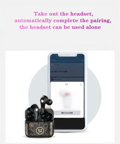 TWS Wireless Bluetooth 5.0 Earphones with Charging Case for iPhone