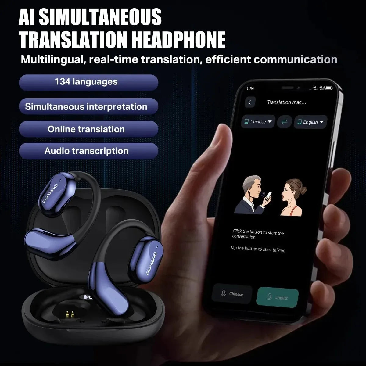 ONIKUMA T209 AI Translation Earphone