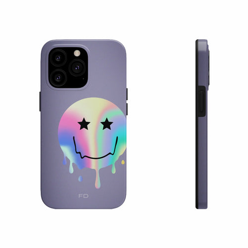 Happy Face with Stars Tough iPhone Case with Wireless Charging