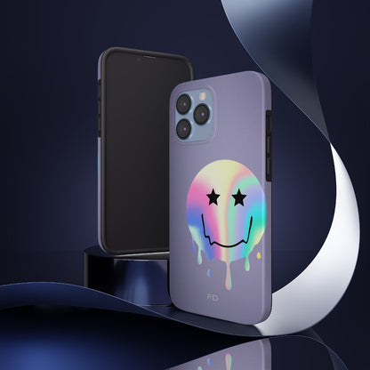 Happy Face with Stars Tough iPhone Case with Wireless Charging