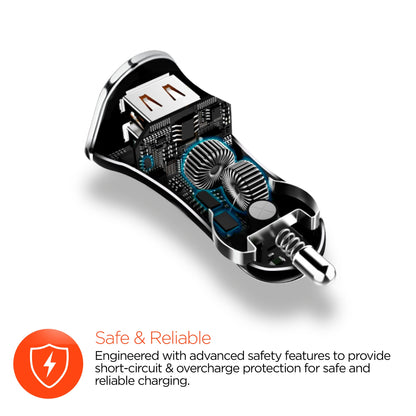 HyperGear Hi Power Dual USB Car Charger 3.4A Fast Charging