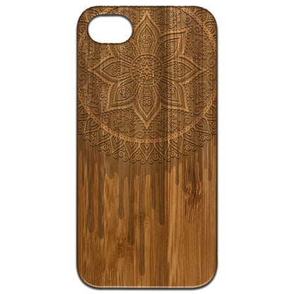 Dripping Mandala Engraved Wooden Phone Case by OTTO CASE