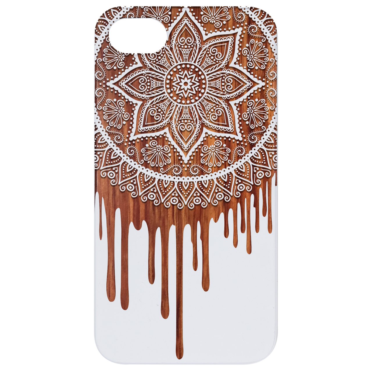 Dripping Mandala Engraved Wooden Phone Case by OTTO CASE