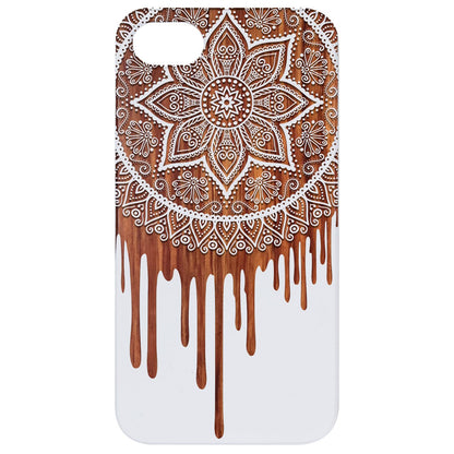 Dripping Mandala Engraved Wooden Phone Case by OTTO CASE