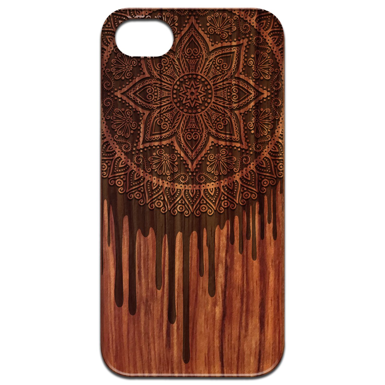 Dripping Mandala Engraved Wooden Phone Case by OTTO CASE