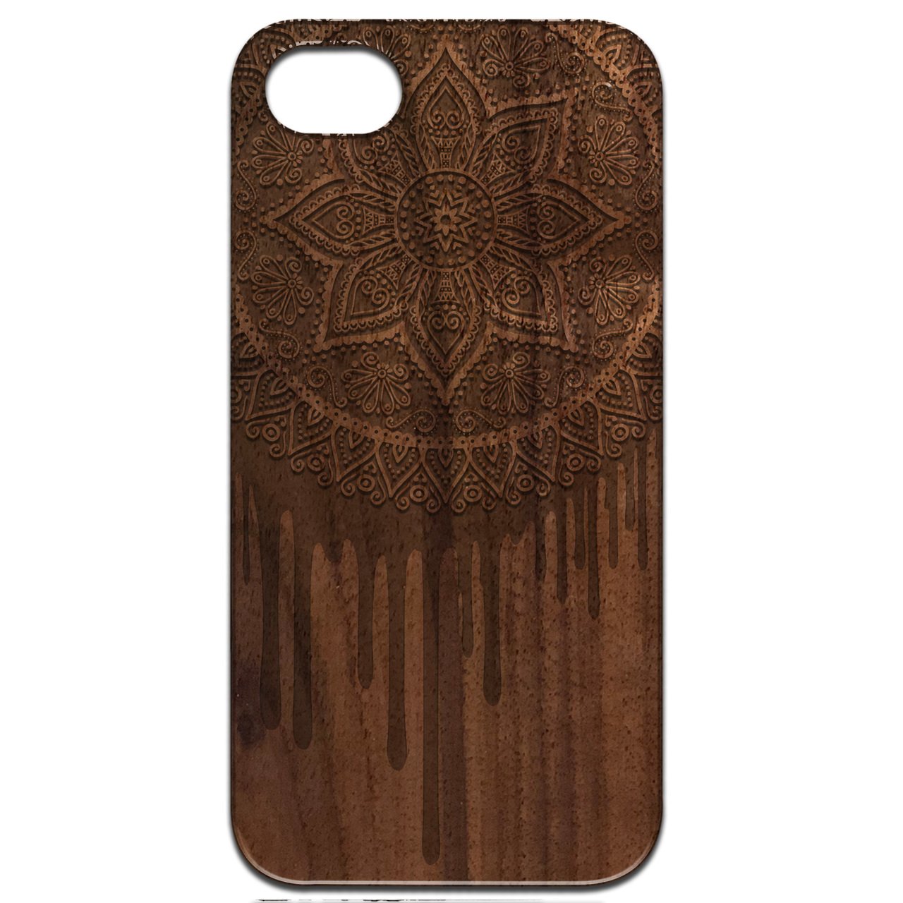 Dripping Mandala Engraved Wooden Phone Case by OTTO CASE