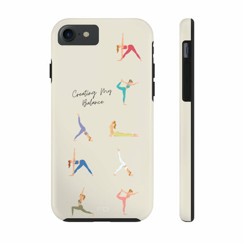 Yoga Poses Tough iPhone Case with Wireless Charging Support
