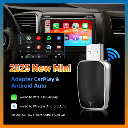 2-in-1 AI Car Adapter – Wired to Wireless CarPlay & Android Auto, WiFi Smart Dongle, Plug & Play