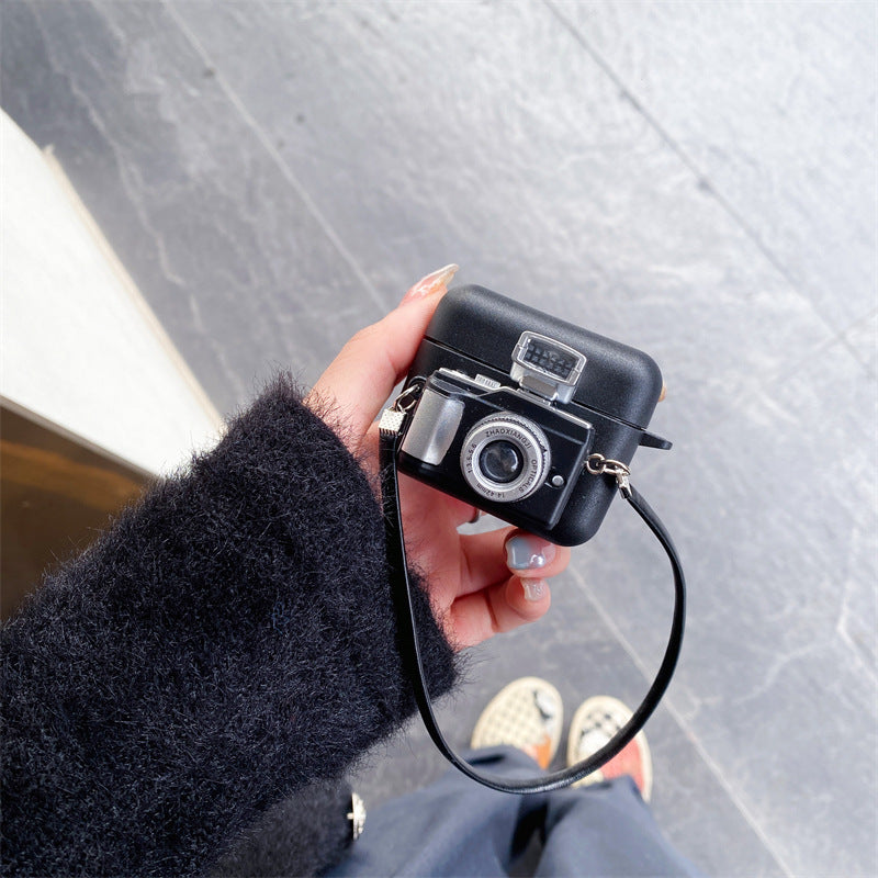Cute & Durable Vintage Camera Look Wireless Earphone Case
