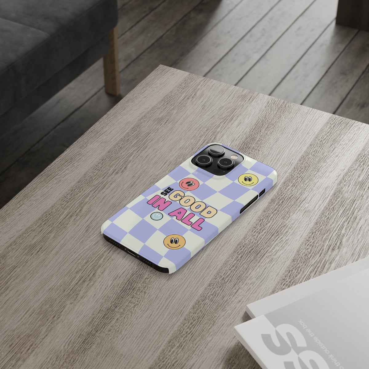 Happy Smiley Face Positive Slim Case for iPhone 14 Series