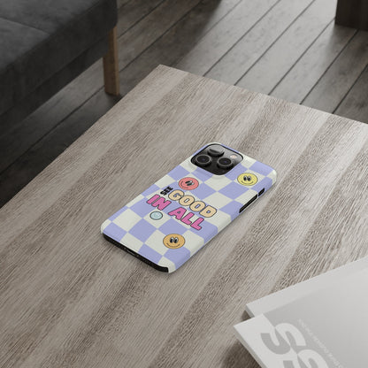 Happy Smiley Face Positive Slim Case for iPhone 14 Series