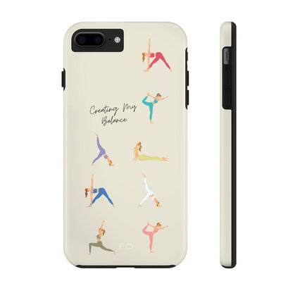 Yoga Poses Tough iPhone Case with Wireless Charging Support