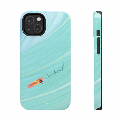 Live to Surf Tough iPhone Case with Wireless Charging