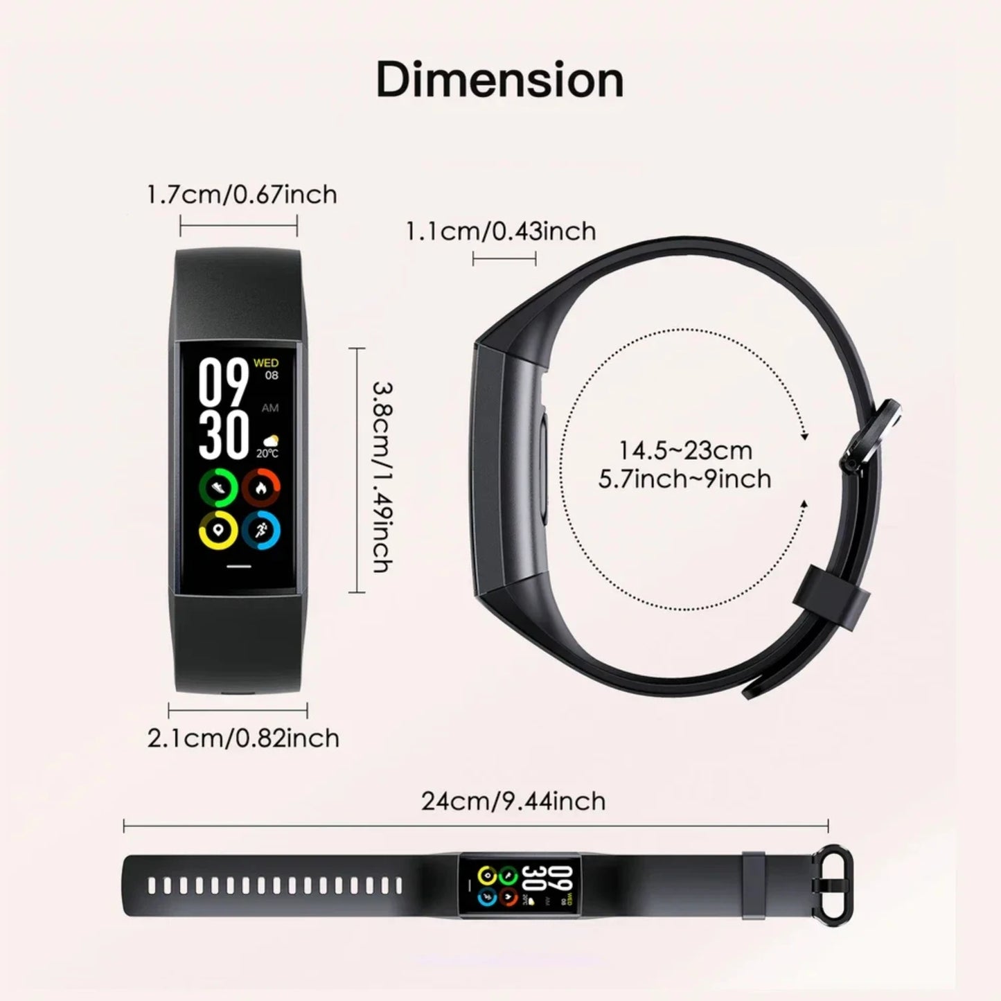 Smart Watch  Man Women 2023 Fitness Bracelet Sport Band Waterproof Connected Tracker Smartwatch