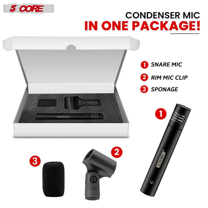 5Core Instrument Microphone Professional XLR Cardioid Pencil Stick
