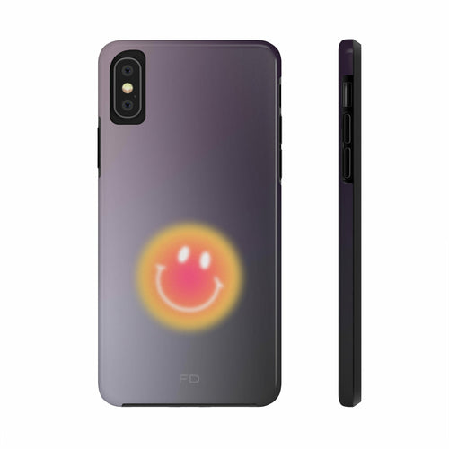 Smiley Face Tough iPhone Case with Wireless Charging