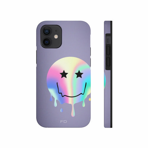 Happy Face with Stars Tough iPhone Case with Wireless Charging